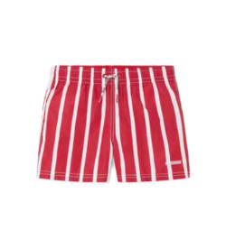 Pepe Jeans für Jungen. PBB10333 Bermudashorts rot gestreifter Badeanzug (12años= 152cm), Baumwolle, Strandbekleidung, Kinderbekleidung von Pepe Jeans
