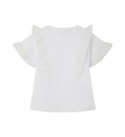 Pepe Jeans für Mädchen. PG503078 Olea T-shirt weiß (12Años= 152cm), Lässig, Baumwolle, Kurzarm, Nachhaltig, Kinderbekleidung von Pepe Jeans