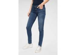 Skinny-fit-Jeans PEPE JEANS "SOHO" Gr. 25, Länge 30, blau (z63 classic stretch) Damen Jeans im 5-Pocket-Stil mit 1-Knopf Bund und Stretch-Anteil von Pepe Jeans