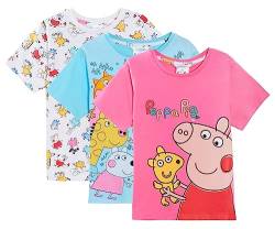 Peppa Pig Mädchen 3er-Pack T-Shirts Kinder Peppa Dress-Up-Tops Kleines Mädchen T-Shirt für den Sommer Mehrfach-T-Shirt-Geschenkset Größe 18-24 Monate. von Peppa Pig