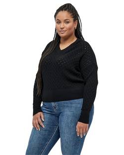 Peppercorn Rosalia V-Ausschnitt Pearlknit Pullover Kurve | Pullover Damen In Schwarz | Frühling Pulli Damen | Größe 44 von Peppercorn