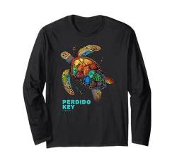 Perdido Key FL Florida Urlaubs-Souvenir im Vintage-Stil mit Meeresschildkröten Langarmshirt von Perdido Key FL Retro Vintage Apparel