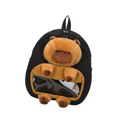 perfeclan Capybara-Rucksack, modische Capybara-Spielzeugtasche für Partygeschenke, Reisen, Jubiläen, Schwarz von Perfeclan