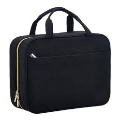 perfeclan Hängende Kulturtasche für Make-up, Reisetasche für Make-up, tragbar, extragroß, Kosmetik-Organizer-Tasche für den täglichen Gebrauch auf Reisen und im, Schwarz von Perfeclan