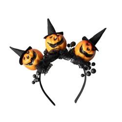 perfeclan Halloween-Stirnband, Kürbis-Kopfschmuck, süßes Kostüm, Foto-Requisiten, Kürbis-Kopfbedeckung für Frauen und Kinder für Halloween, Cosplay-Party von Perfeclan