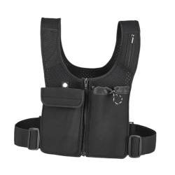 perfeclan Outdoor-Sport-Westentasche, Brusttasche, abnehmbarer Handytaschenhalter, Weste-Rucksack, Aufbewahrungstasche für Laufen, Frauen, Outdoor-Aktivitäten von Perfeclan