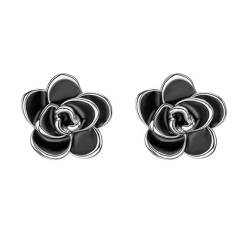 perfeclan Stilvolle Lotusblüten Ohrringe Aus Edelstahl für Sie, 4 Stück von Perfeclan
