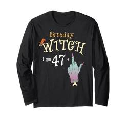 48th Birthday Witch Funny Halloween - Yes It's My Birthday Langarmshirt von Perfect Outfit for Witches and Halloween Birthdays