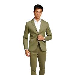 Performance Blazer Herren Olivgrün (Größe 56) – Stylischer Slim Fit Herren Stretch Sakko – Herren Stretch Blazer – Bequemer, praktischer Herren Zwei Knopf Blazer für Business & Freizeit von Performance Pants