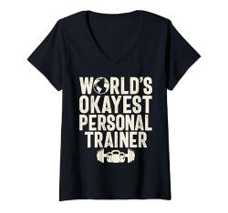 Damen Der beste Personal Trainer der Welt T-Shirt mit V-Ausschnitt von Personal Trainer Gifts