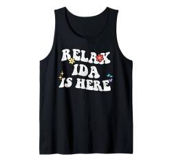 Retro Groovy Relax IDA Is Here Lustiger Muttertagsname Tank Top von Personalized First Name outfit For Women