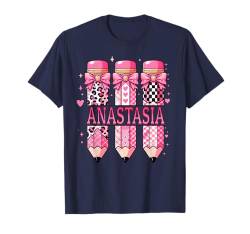 Anastasia Bleistift mit personalisiertem Namen T-Shirt von Personalized Name Apparel