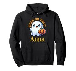 Anna personalisierter Name Cute Ghost Halloween Pullover Hoodie von Personalized Name Apparel