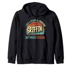 GRIFFIN Wie eine normale Person, aber viel cooler, altmodisch Kapuzenjacke von Personalized Vintage Apparel.