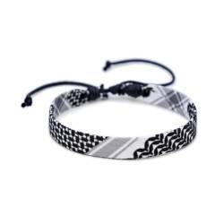 Pessrrtewg Gewebtes Freundschaftsarmband, originelles handgewebtes Stoffarmband, gewebter geflochtener String-Schmuck, handgefertigte, bunte verstellbare Schnurarmbänder, Retro-Stil, Bohemian-Stil, von Pessrrtewg