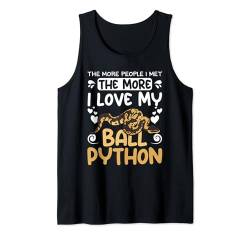 Je mehr Menschen ich getroffen habe, desto mehr liebe ich meine Ballpython Tank Top von Pet Ball Python Royal Python Reptile Owner Outfit