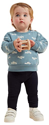 Petit Bateau Baby Mädchen Sweatshirt, Blau Rover / Weiss Marshmallow, 18 Monate von Petit Bateau