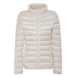 Leichte Daunenjacke Damen Leichter Daunenmantel Damen Ultraleichte Daunenjacken Damen Packbar Leicht Daunen Steppjacke mit Kapuze Lightweight Federleichte Daunen Mantel Für Frauen Daun Jacken Weiß S von Peuignao