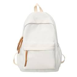 Rucksack Teenager Mädchen Schulrucksack Oberstufe Mädchen Teenager Rucksack Schule Schultasche Mädchen Damen Primary School Bag Backpack Uni Rucksack Groß Freizeitrucksack Jugendliche Mädchen Weiß von Peuignao