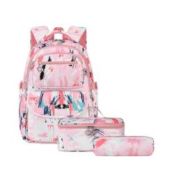 Schulrucksack Mädchen Teenager Shuleres Rucksack Schule Jugendliche Schultasche Schultaschen Backpack School Bag Schulrucksäcke Mädchen Schul Rucksäcke College Studenten Rucksack für Die Schule Rosa von Peuignao