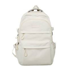 Schulrucksack Teenager Uni Shuleres Rucksack Schule Jugendliche Mädchen Schultasche Teenager Jungen Schultaschen Backpack High School Bag Schulrucksäcke Teen Mädchen Schul Rucksäcke Schule Weiß von Peuignao