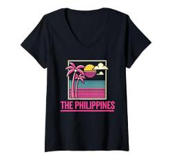 Damen Philippinisches Souvenir Filipino Pride Travel für Herren, Damen und Jungen T-Shirt mit V-Ausschnitt von Philippines Filipino Souvenir Clothing Apparel