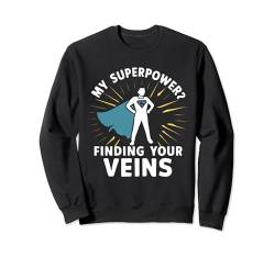 Phlebotomie Superpower Funny Venes Technicians Medical Phleb Sweatshirt von Phlebotomist Shirts Funny Gifts Idea for Women Men