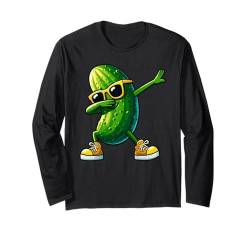 Dabbing Pickle Tanzende Gurke Vegan Food Lover Humor Langarmshirt von Pickle Dabbers Funny Vegans & Vegetable Lovers