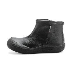 Picusiqa Flache Stiefeletten Damen Retro Bequeme warme Stiefel mit Reißverschluss Leichte rutschfeste Stiefeletten（Schwarz Size 5.5/36/4.5） von Picusiqa