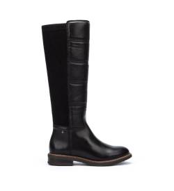 Pikolinos für Damen. W8J-9702 Aldaya Lederstiefel schwarz (37), 1 bis 3 cm, Reißverschluss, Lässig von Pikolinos