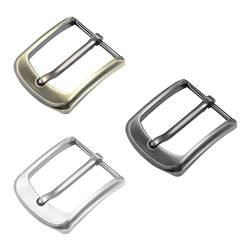 Pilikoll 3 Stück Gürtelschnallen Herren 4 cm Gürtelschnallen für Wechselgürtel Dorn-Schließe Vintage antik Buckle Wechselschließe Gürtelschließe für Männer Frauen Gürtel von Pilikoll