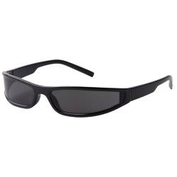 Pineeseatile Radsport Sonnenbrille Wickel um Sonnenbrillen UV-Schutz wirkungsresistente Unisex-Sonnenbrille für Männer/Frauen leichte unzerbrechliche Fahrradbrille (Graulinse) von Pineeseatile