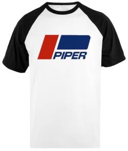 Piper Vintage Aviation Unisex-Baseball-T-Shirt Mit Kurzen Ärmeln von Pinitotee