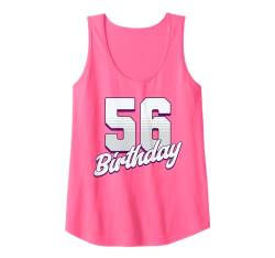 Damen 56. Geburtstag 56 Jahre Pink Girl Tank Top von Pink Birthday Celebration Designs