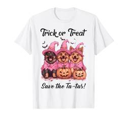 In October We Wear Pink German Shepherd Breast Cancer Gifts T-Shirt von Pink Breast Cancer Awareness Halloween Costume