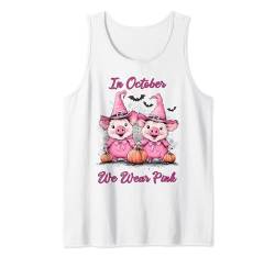 In October We Wear Pink Pigs Halloween Breast Cancer Costume Tank Top von Pink Breast Cancer Awareness Halloween Costume