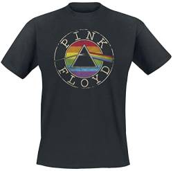 Pink Floyd Logo Rainbow Männer T-Shirt schwarz XXL 100% Baumwolle Band-Merch, Bands von Pink Floyd