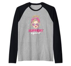 Support Squad Damen Sonnenbrille Pink Brustkrebs-Bewusstsein Raglan von Pink Ribbon Breast Cancer Fighter Support Gifts