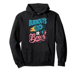 Burnouts or Bows Gender Reveal Party Baby Announcement Pullover Hoodie von Pink or Blue Baby Reveal Family Designs