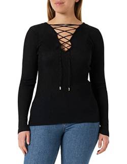 Pinko Damen COMPOSTO Maglia COSTINA Metall Henley-Hemd, Z99_Nero Limousine, S von Pinko