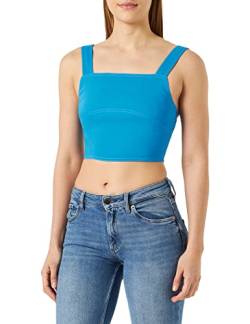 Pinko Damen ROTTOFRENO LINO Stretch Top, F71_BLU DIRETTORIO, 42 von Pinko