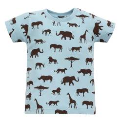 Pinokio T-Shirt Safari, 95% Cotton 5% Elastane, blau, Afrikamuster, Jungen 74-122 (110) von Pinokio