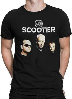 Scooter Poster Techno Hard Trance German Band Men Printed Tshirt Black XL Black 3XL von Pinta