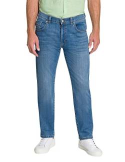 Pioneer Herren Hose 5 Pocket Stretch Denim Jeans, Ocean Blue Used Mustache, 31W / 32L von Pioneer