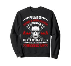 Lustiges Sanitär-Grafikdesign Klempner Papa Ehemann Männer Sweatshirt von Pipefitter & Plumber Gifts For Men