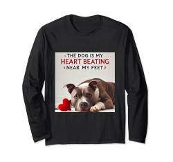 Pitbull Mama Shirt Hund Papa American Pitbull Terrier Doggie Langarmshirt von Pitbull Gifts and Doggie Shirts