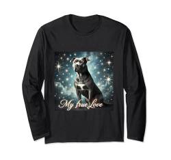 Pitbull Mama Shirt Hund Papa American Pitbull Terrier Doggie Langarmshirt von Pitbull Gifts and Doggie Shirts