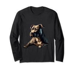 Pitbull Mama Shirt Hund Papa American Pitbull Terrier Doggie Langarmshirt von Pitbull Gifts and Doggie Shirts