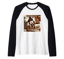 Pitbull Mama Shirt Hund Papa American Pitbull Terrier Doggie Raglan von Pitbull Gifts and Doggie Shirts