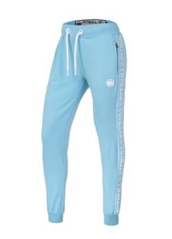 Pitbull Damen Jogginghose Frauen Trainingshose Bequeme Frauen Jogginghosen Jacquard-Streifen Pit Bull West Coast French Terry Judith Sweatpants Sporthose Fitnesshose Joggen Hosen L von Pitbull